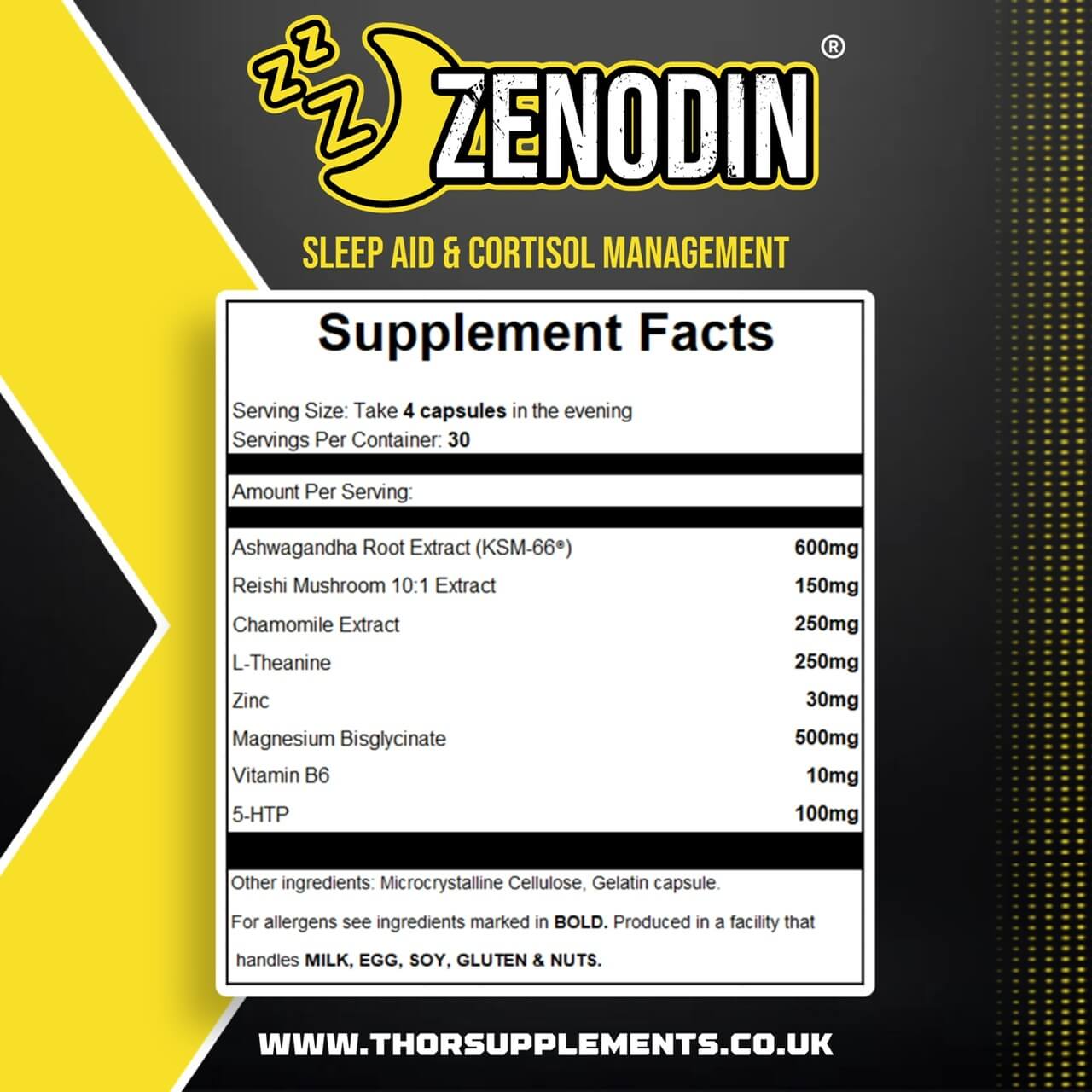 Zenodin® | Sleep Aid & Cortisol Management | 120 Capsules