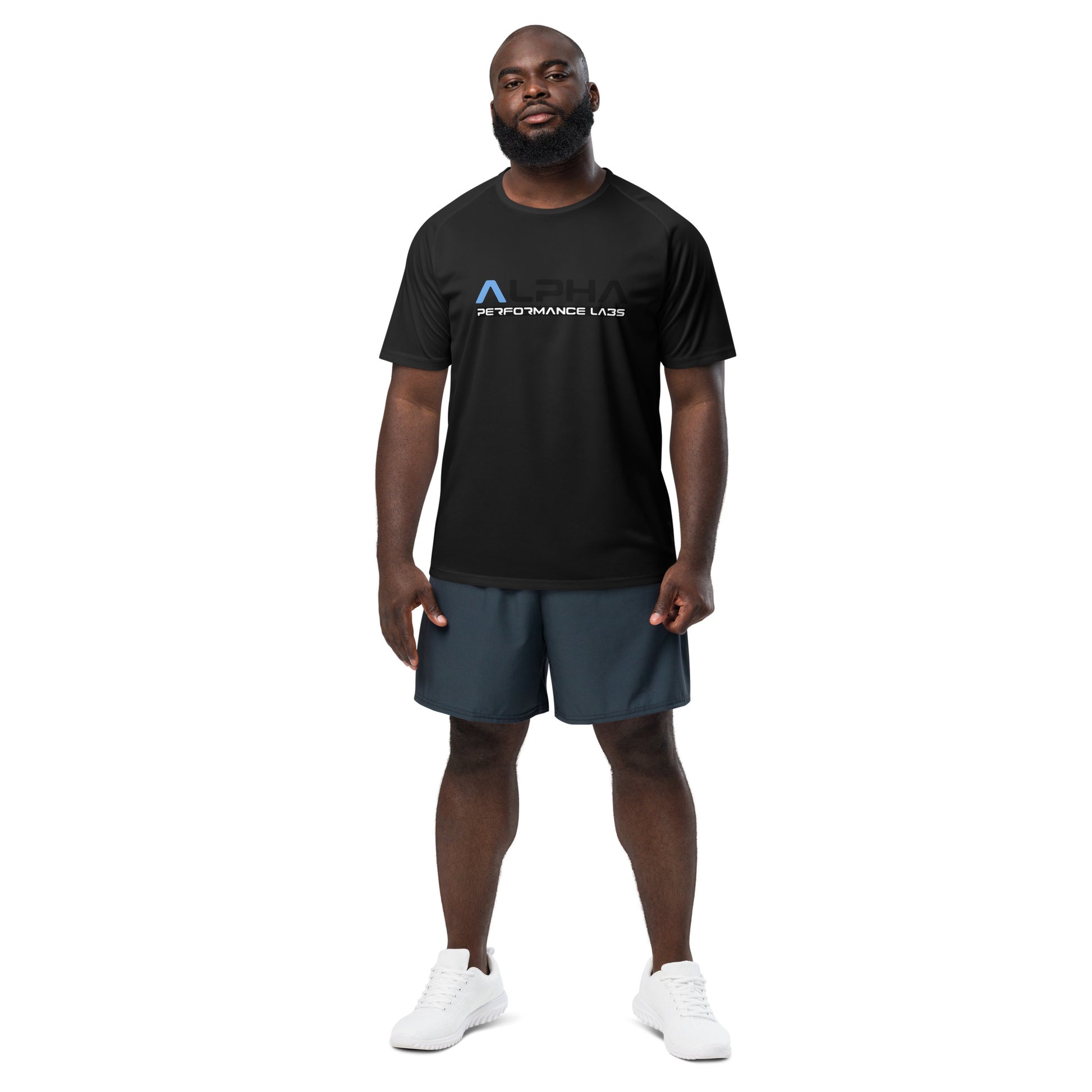 Alpha Performance Sport T-Shirt | Black / White | Mens