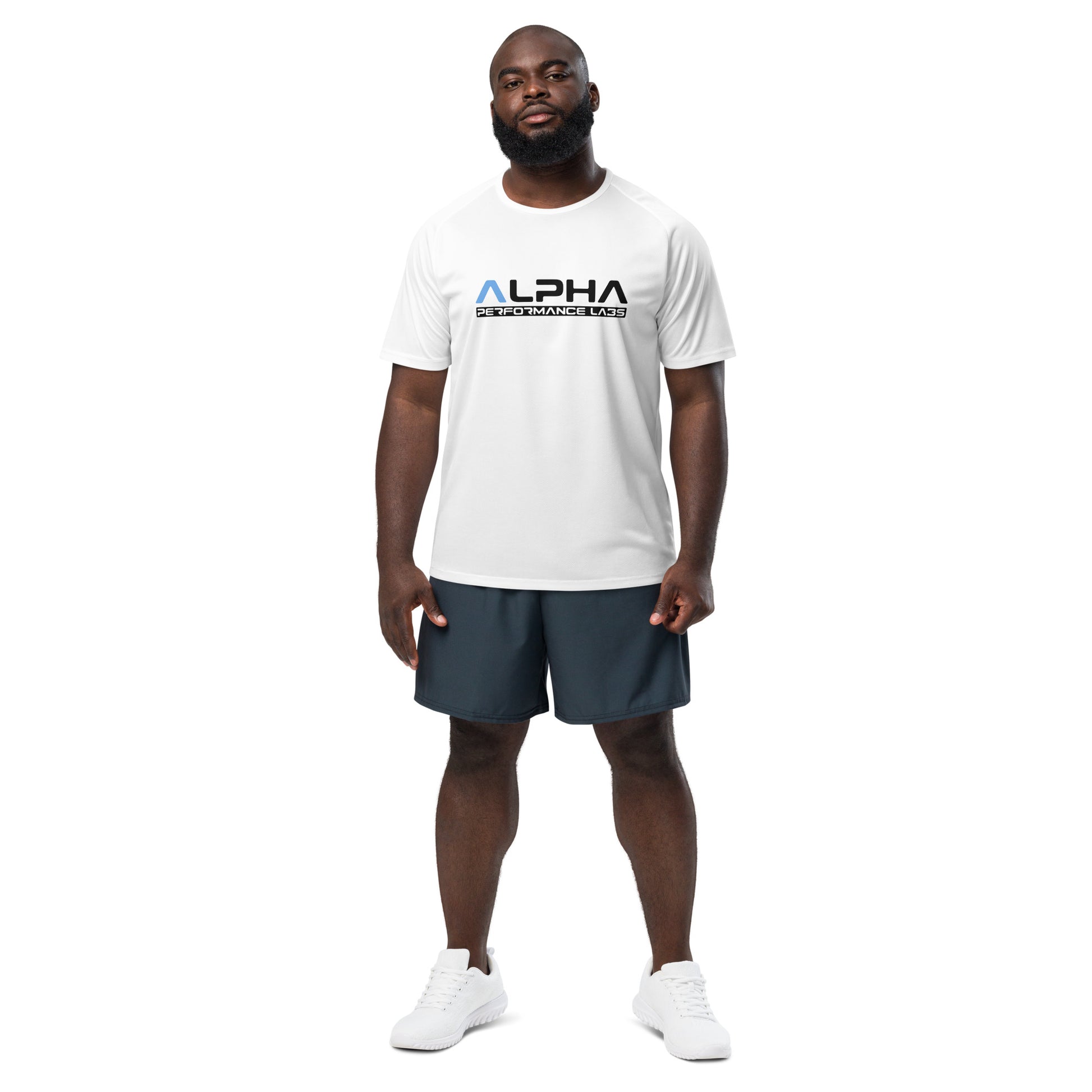 Alpha Performance Sport T-Shirt | Black / White | Mens